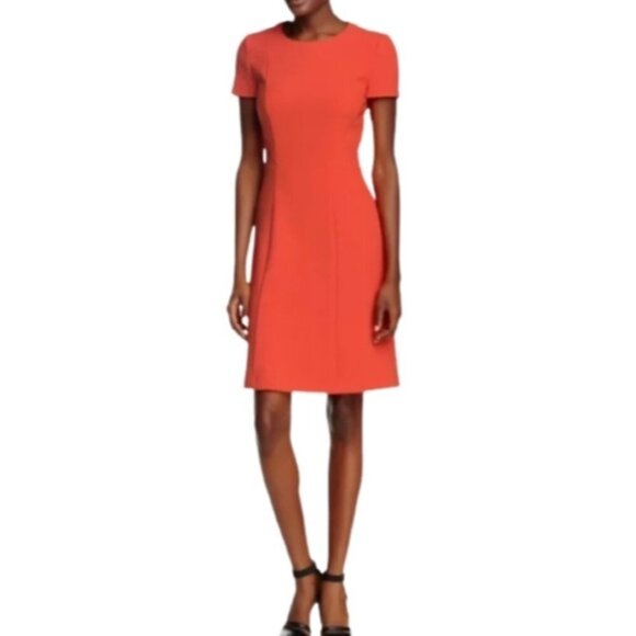 HUGO Hugo Boss Karlla Scoop Neck Short Sleeves Business Dress Women's Size 4 - Picture 1 of 16